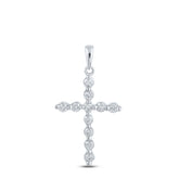 1/3CTW-DIA NK CROSS PENDANT